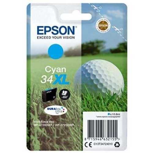 Epson 34XL Cyan Balle de golf Cartouche d'encre d'origine