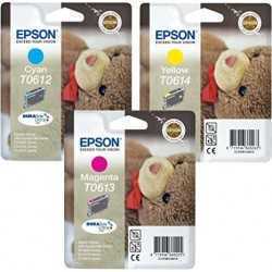 Epson T0612/T0613/T0614 Cyan/magenta/jaune - Pack de 3 cartouches