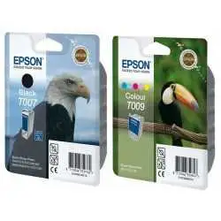 Pack Epson T007 noir T009 Couleur Cartouches d'encre d'origine