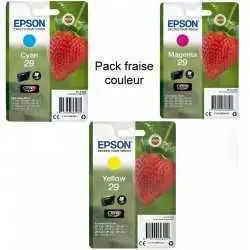 EPSON 29 Fraise Pack de 3 cartouches jaune, cyan, magenta