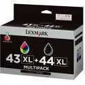 Lexmark 43XL/44XL noir, couleur - Pack de 2 cartouches d'encre