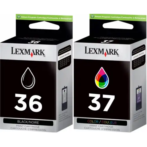 lexmark 36 noir / 37 couleur Lot de 2 cartouches d'encre