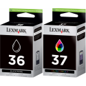 lexmark 36 noir / 37 couleur Lot de 2 cartouches d'encre