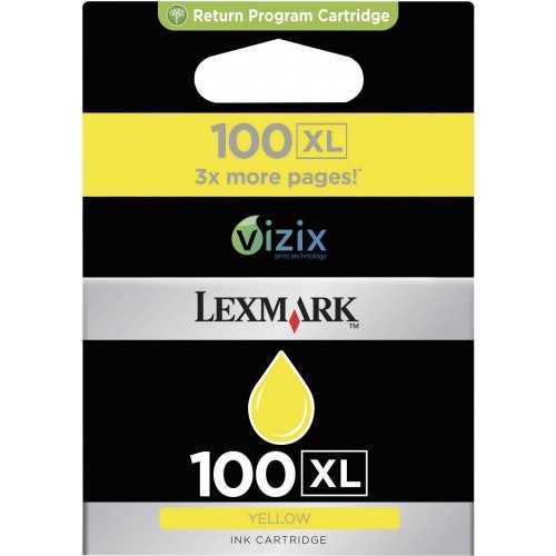 Lexmark 100XL jaune Cartouche d'encre d'origine