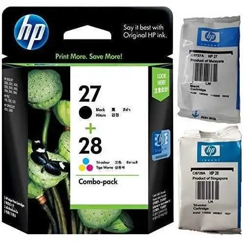 HP 27 /28 Lot de 2 cartouches d'encre d'origine HP