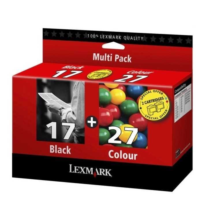Lexmark 17/27 Noir couleur Pack de 2 Cartouches d'encre d'origine