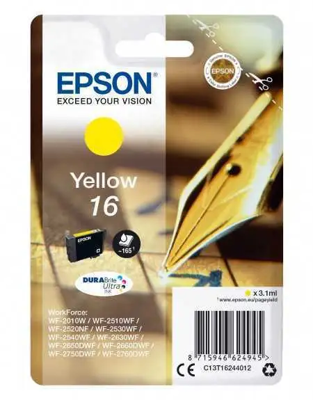 Epson 16 Jaune Cartouche d'encre d'origine