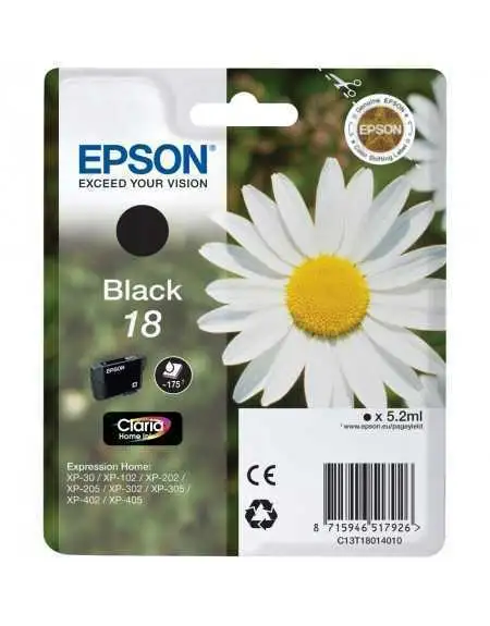 Epson 18 Noir Pâquerette Cartouche d'encre d'origine