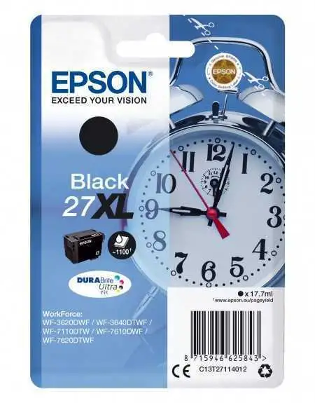 Epson 27XL Noir Réveil Cartouche d'encre d'origine