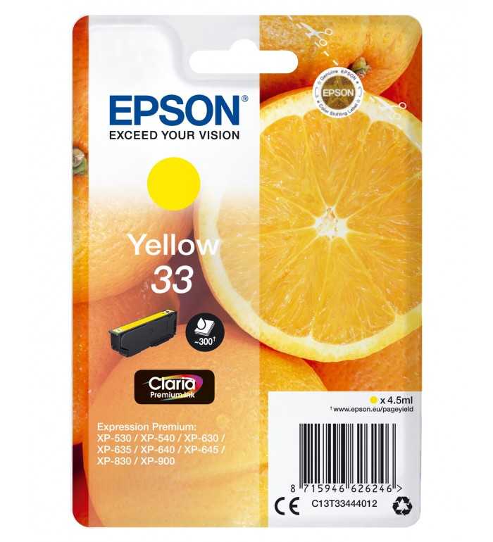 Epson 33 Jaune Cartouche d'encre d'origine