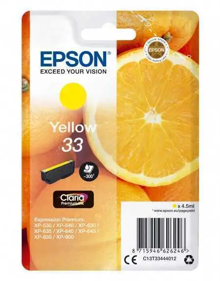 Epson 33 Jaune Cartouche d'encre d'origine