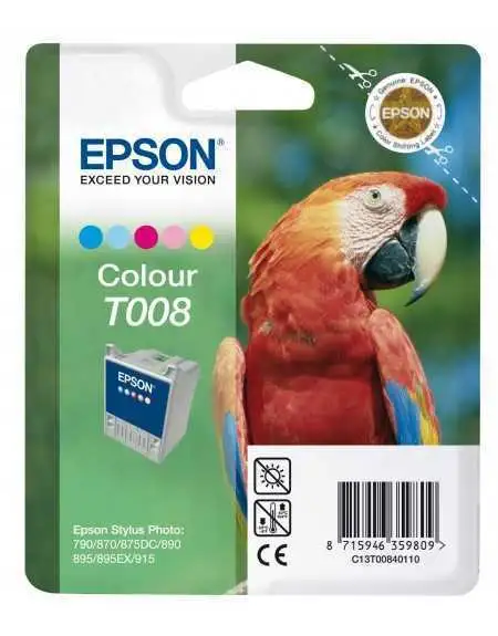 Epson T008 Couleur Perroquet Cartouche d'encre d'origine