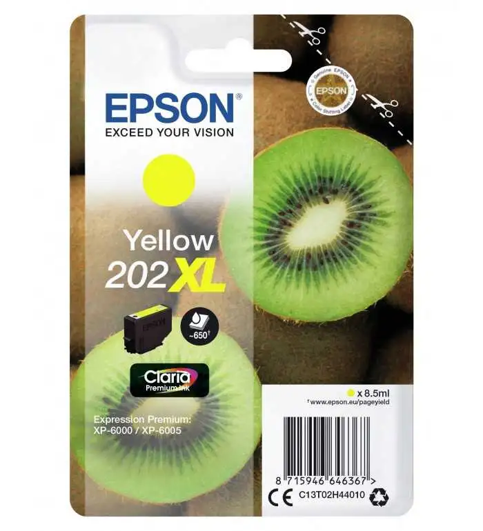 Epson 202XL Kiwi Jaune Cartouche d'encre d'origine