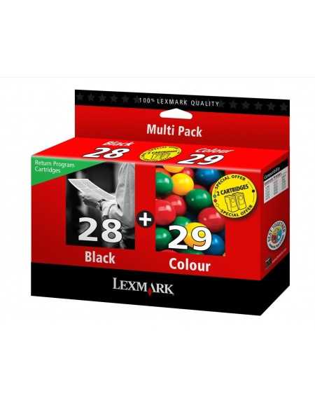 Lexmark 28/29 Noir couleur Pack de 2 Cartouches d'encre