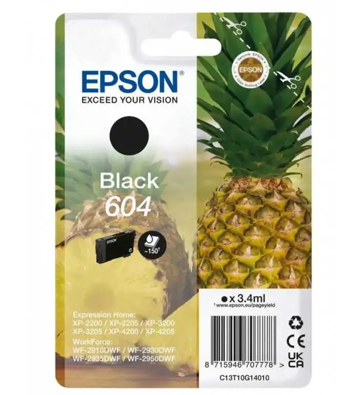 Epson 604 Ananas Noir Cartouche d'encre d'origine