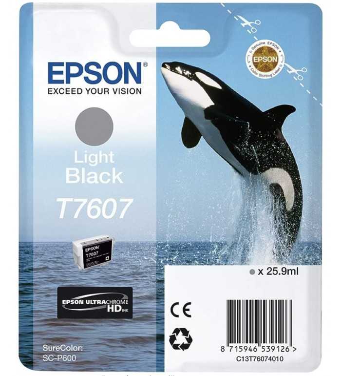 Epson T7607 Orque Noir clair Cartouche d'encre d'origine