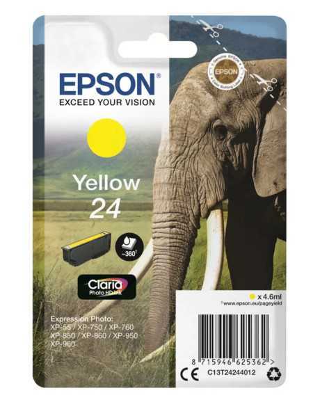 Epson 24 Jaune Éléphant Cartouche d'encre d'origine