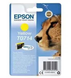 Epson T0714 Jaune Guépard Cartouche d'encre d'origine