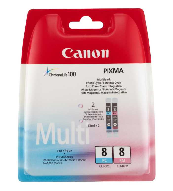 Canon CLI-8 PC/PM Couleur Pack de 2 cartouches d'encre d'origine