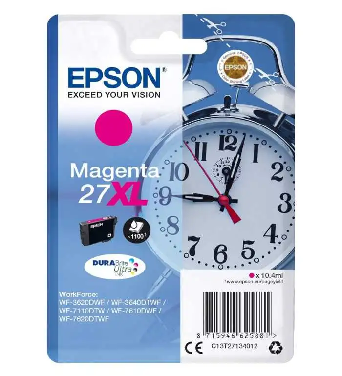 Epson 27XL Magenta Réveil Cartouche d'encre d'origine