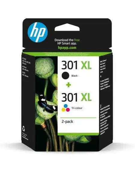 HP 301XL Noir couleur Pack de 2 Cartouches d'encre d'origine