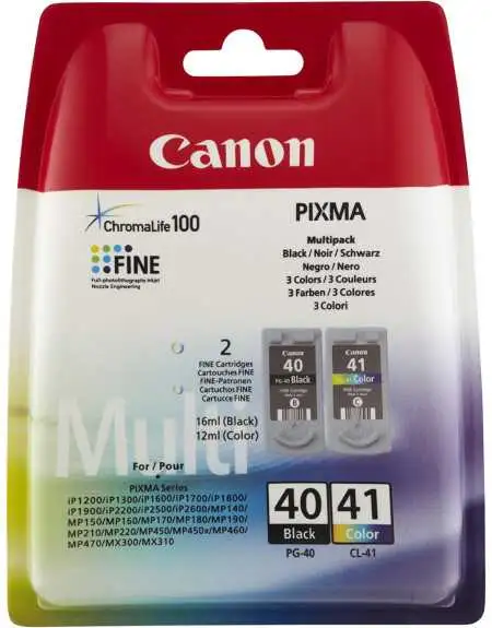 Canon PG 40/CL-41 Noir couleur Pack de 2 Cartouches d'encre d'origine