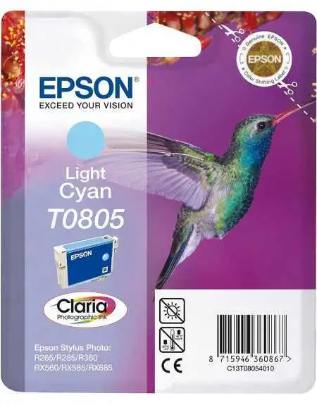 Epson T0805 Colibri Cyan clair Cartouche d'encre d'origine