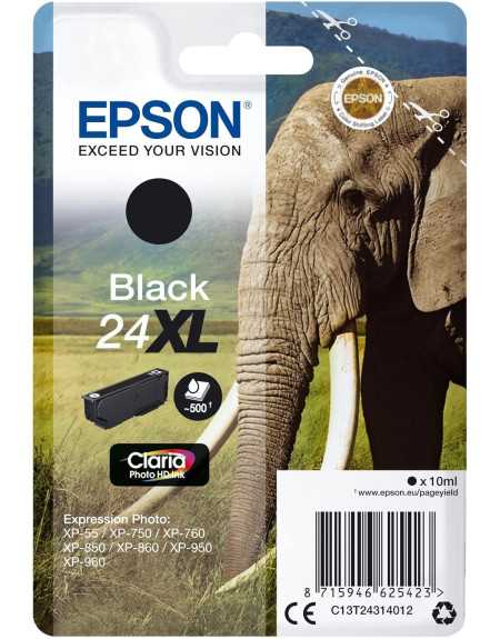 Epson 24XL Noir Éléphant Cartouche d'encre d'origine