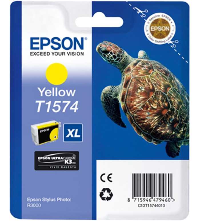 Epson T1574 Tortue Jaune Cartouche d'encre d'origine