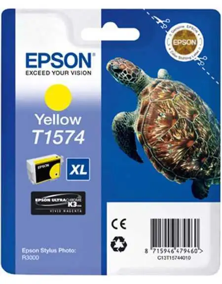 Epson T1574 Tortue Jaune Cartouche d'encre d'origine