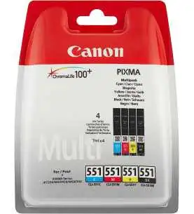 Canon CLI-551 Noir couleur Pack de 4 Cartouches d'encre d'origine