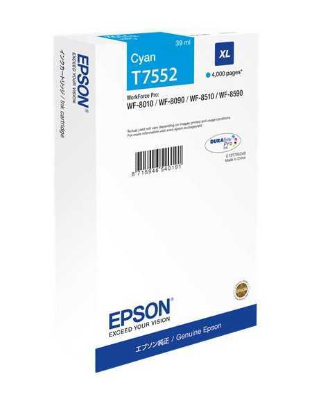 Epson T7552XL Cyan Cartouche d'encre d'origine