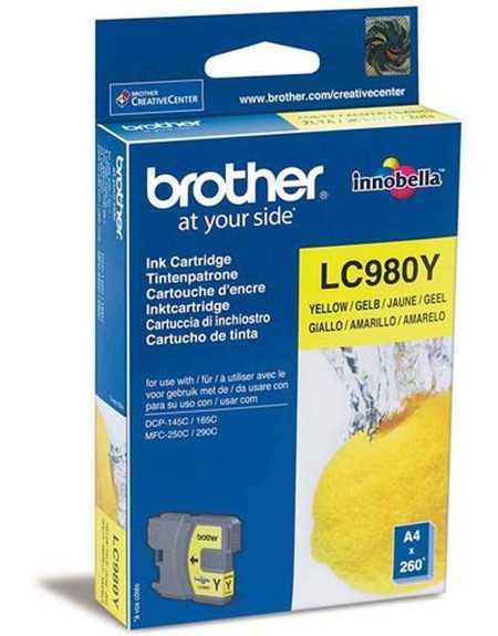 Brother LC980Y Jaune Cartouche d'encre d'origine