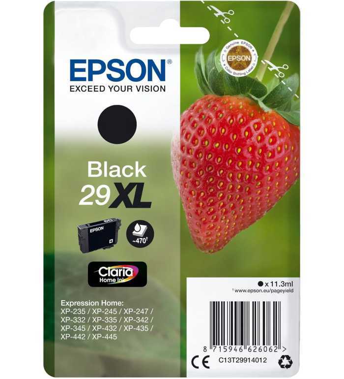 Epson 29XL Fraise Noir Cartouche d'encre d'origine