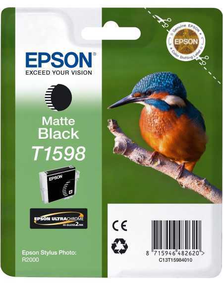 Epson T1598 Noir mat Martin pêcheur Cartouche d'encre d'origine