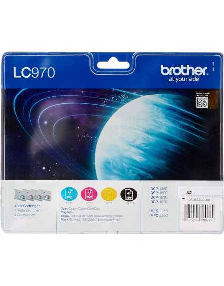 Brother LC970 Noir couleur Pack de 4 Cartouches d'encre d'origine