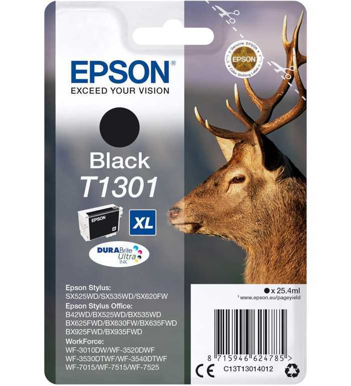 Epson T1301 Noir Cerf Cartouche d'encre d'origine