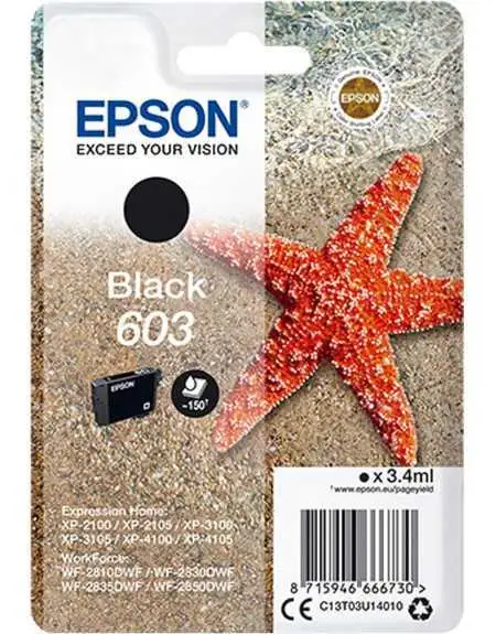 Epson 603 Noir Etoile de Mer Cartouche d'encre d'origine