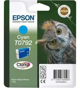 Epson T0792 Chouette Cyan Cartouche d'encre d'origine