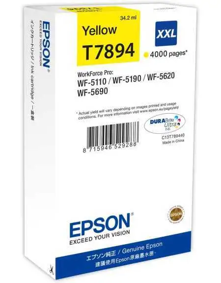 Epson T7894 XXL Jaune cartouche d'encre d'origine