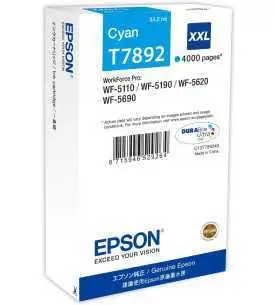 Epson T7892 XXL Cyan Cartouche d'encre d'origine