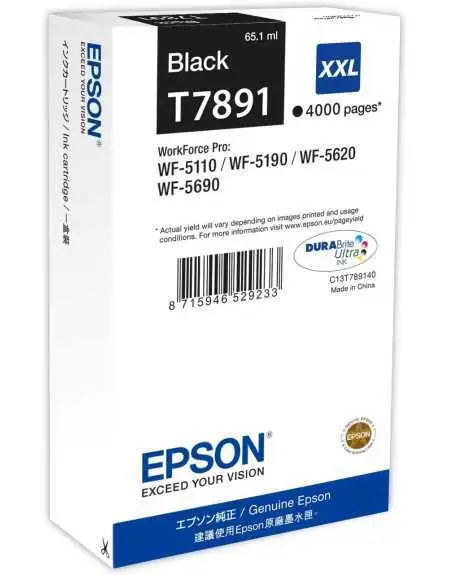 Epson T7891 XXL Noir Cartouche d'encre d'origine