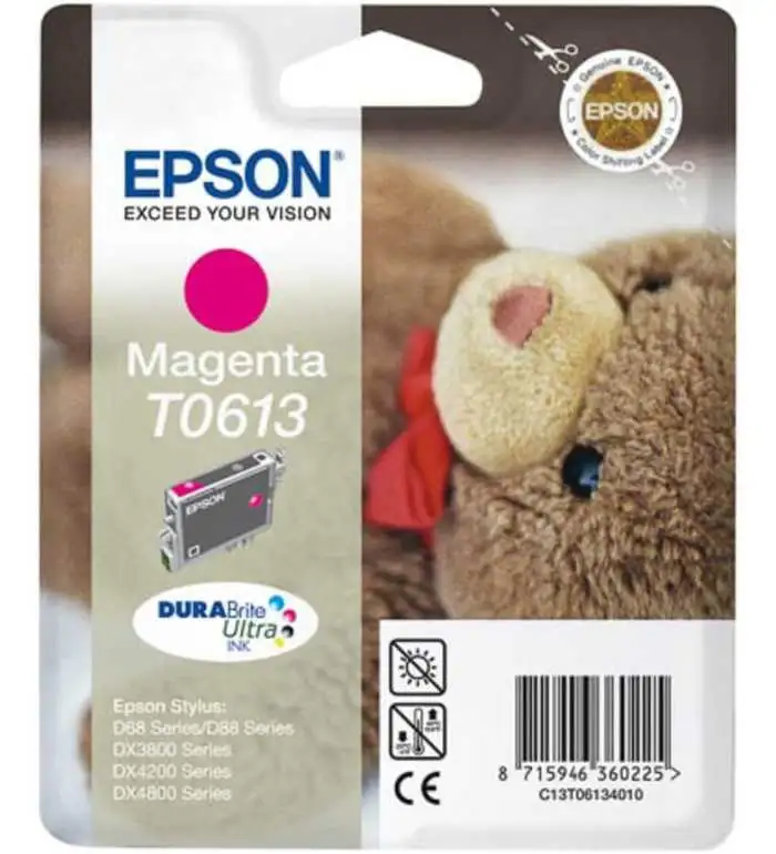 Epson T0613 Ourson Magenta Cartouche d'encre d'origine