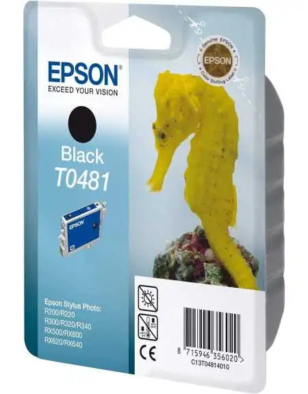 Epson T0481 Hippocampe Noir Cartouche d'encre d'origine