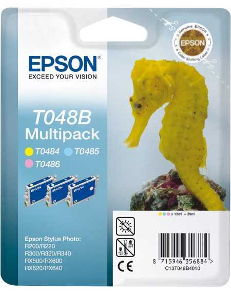 Epson T048B Hippocampe Couleur Multipack de 3 Cartouches d'encre d'origine