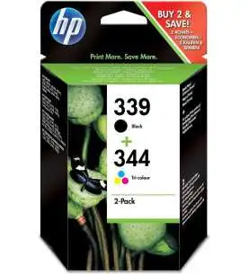 HP 339/344 Noir couleur Pack de 2 Cartouches d'encre d'origine