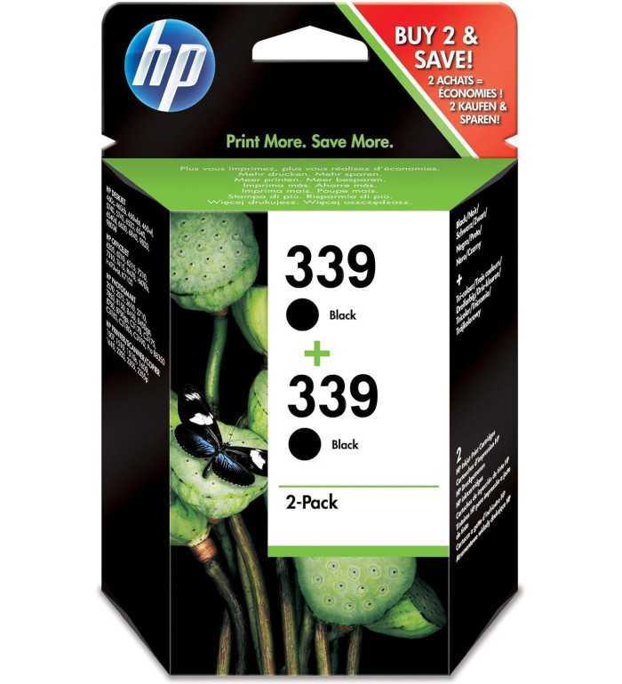 HP 339 Noir Pack de 2 Cartouches d'encre d'origine