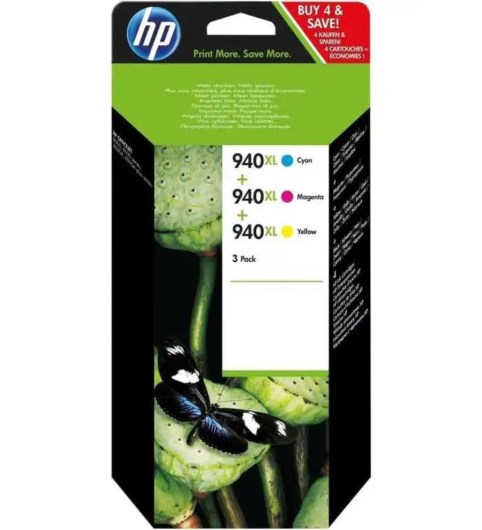 HP 940XL Couleur Pack de 3 Cartouches d'encre d'origine