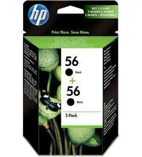 HP 56/56 Noir Pack de 2 Cartouches d'encre d'origine