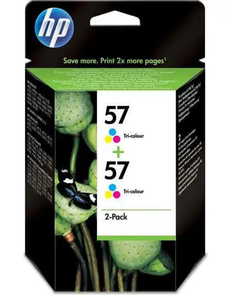 HP 57 Couleur Pack de 2 Cartouches d'encre d'origine